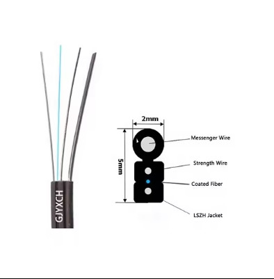 自立型 FTTH 光ファイバードロップケーブル GJYXCH 1/2コア 室内 室外