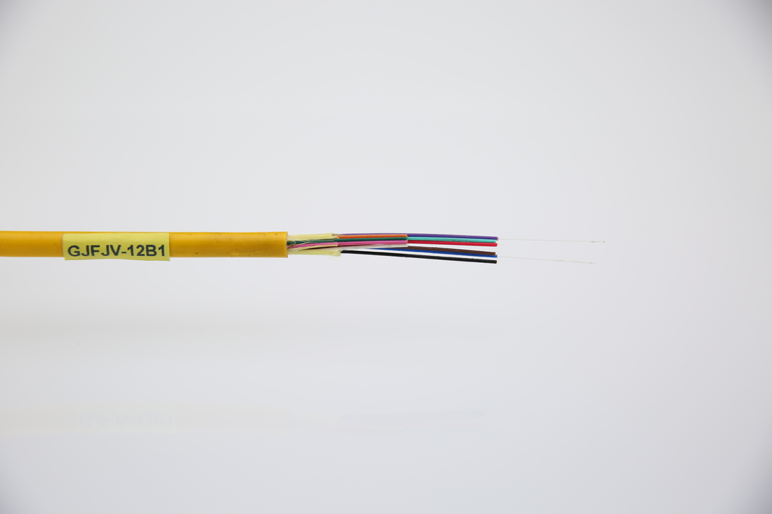 ストレートバッフェ PVC LSZH カーブ 室内光学ケーブル GJFJV 4-48 コア