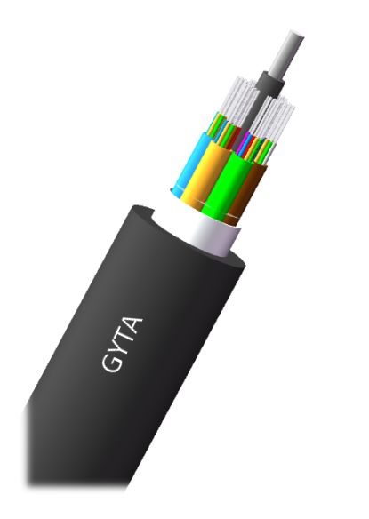 2-144コア GYTA 鎖付きアルミテープ 装甲型光ケーブル