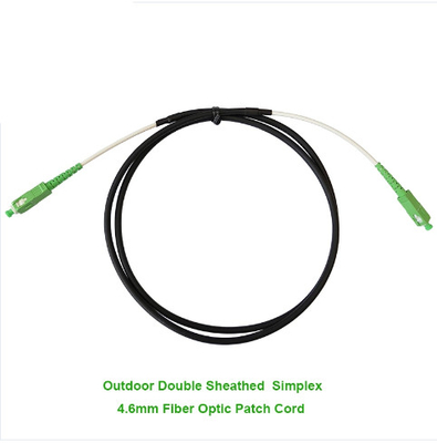 シンプレックス屋外ダブルシース光ファイバージャンパー 4.6mm